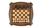 Chess Set with Contour Outline – Unique Wooden Chess Board