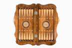 Ornamental Snowflake Mount Ararat Classic backgammon board - angled view