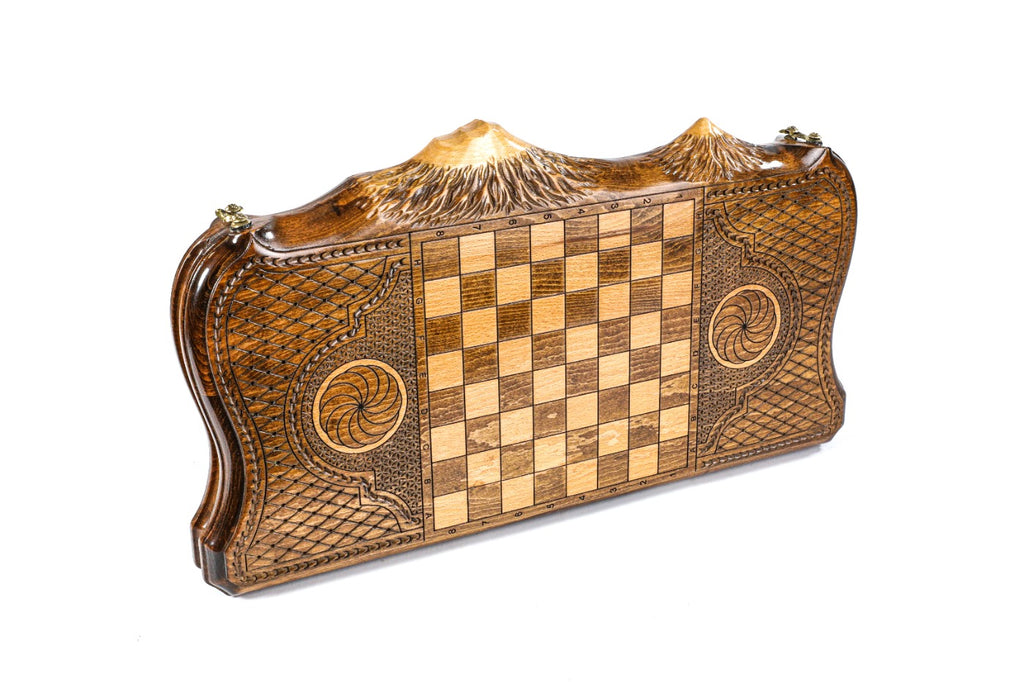 Backgammon Board - Ornamental Snowflake & Mount Ararat Classic