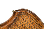 Ornamental Snowflake Mount Ararat Classic backgammon board - detail of the wood grain and finish