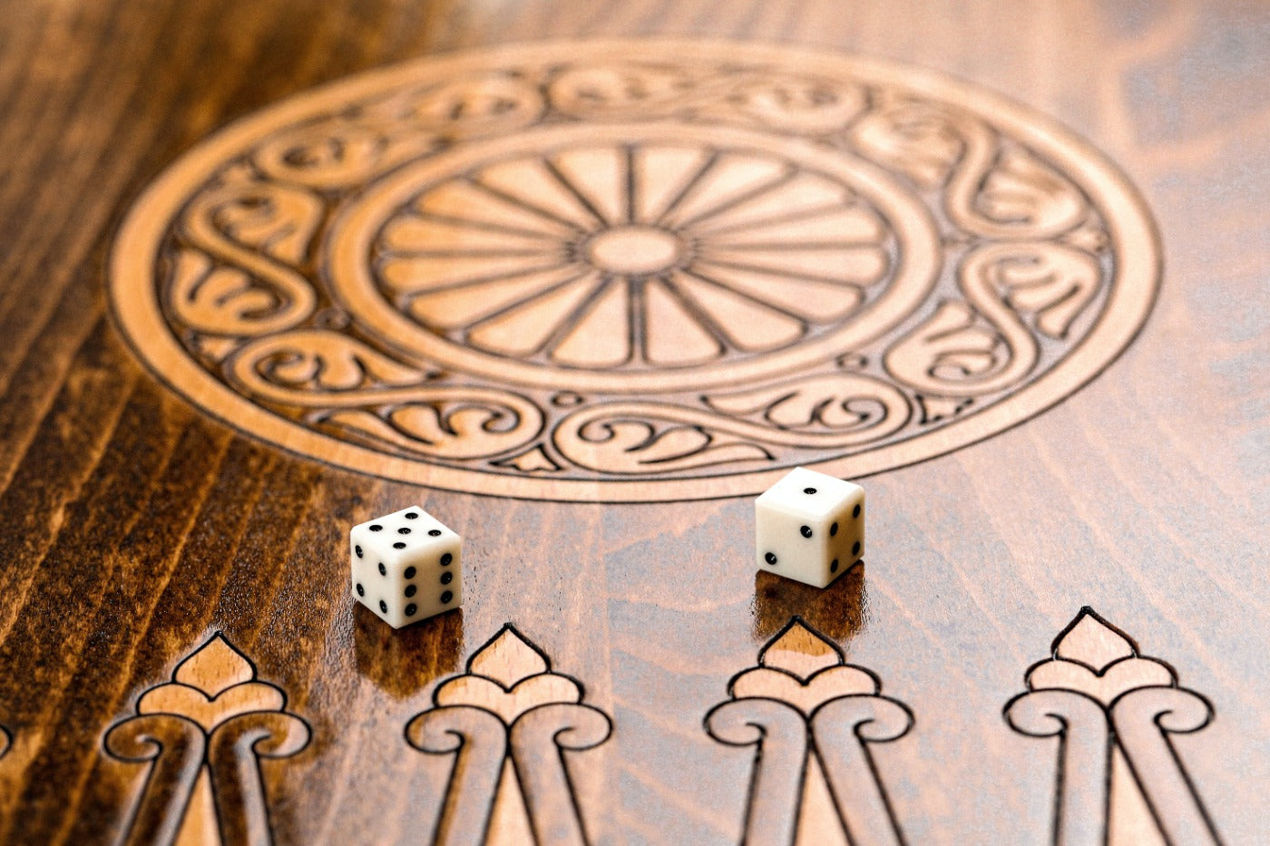 Backgammon Board - Ornamental Snowflake & Mount Ararat Classic