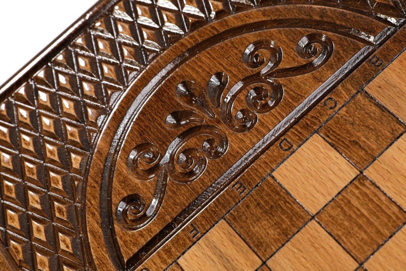 Wooden Carved Backgammon Board Lion 23.6" | 60 cm - Unumperfectus