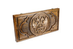 Coat of Arms of the Russian Federation backgammon board - open board ready for play