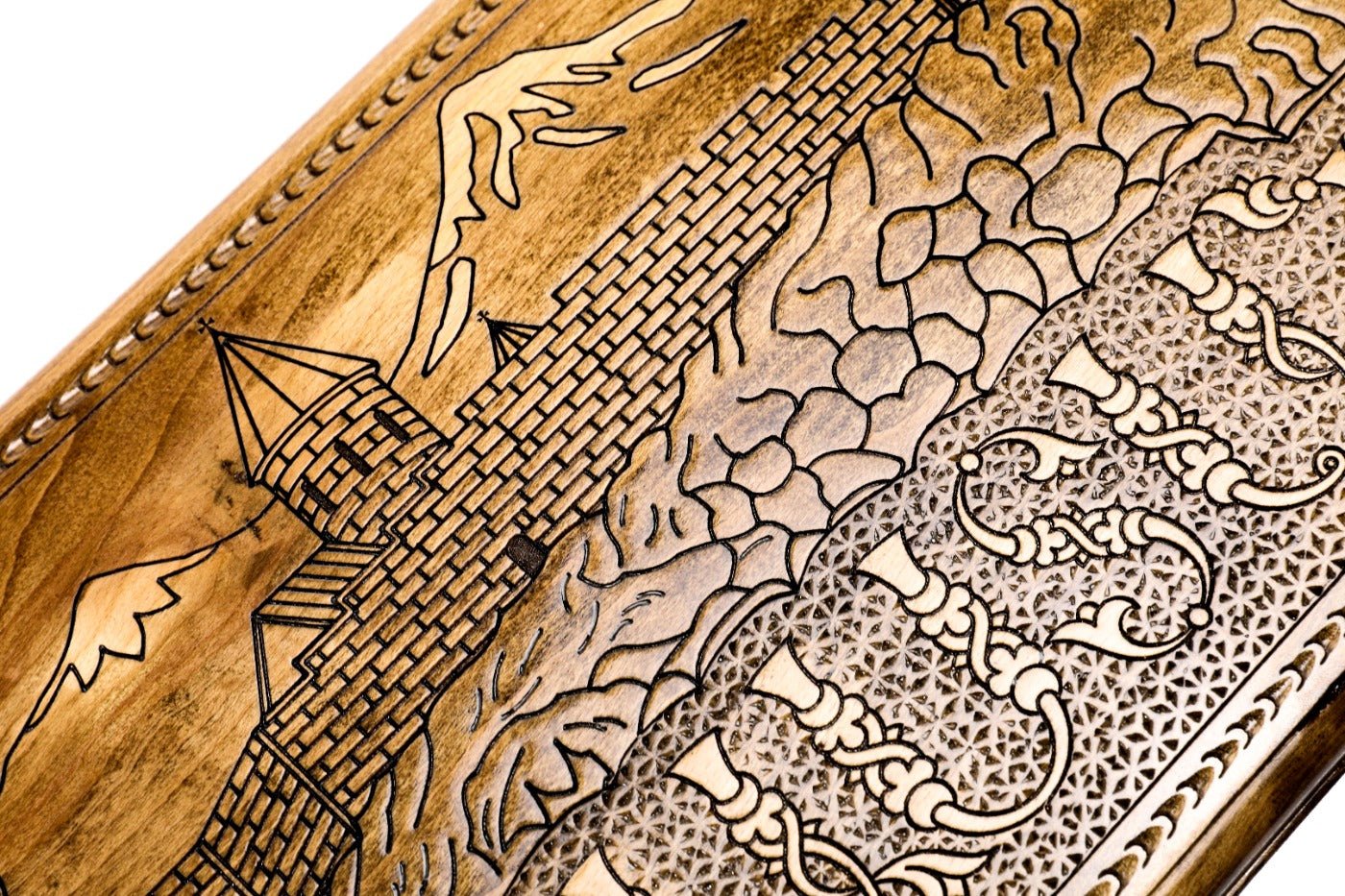 Backgammon Board - Hayastan Heritage Wooden Design - Unumperfectus