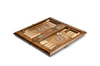 Close-up of the robust rectangular frame and handcrafted edges of the classic board.