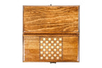 Signature Heritage Design backgammon board - corner detail of the board
