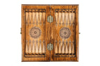 Signature Heritage Design backgammon board - angled view