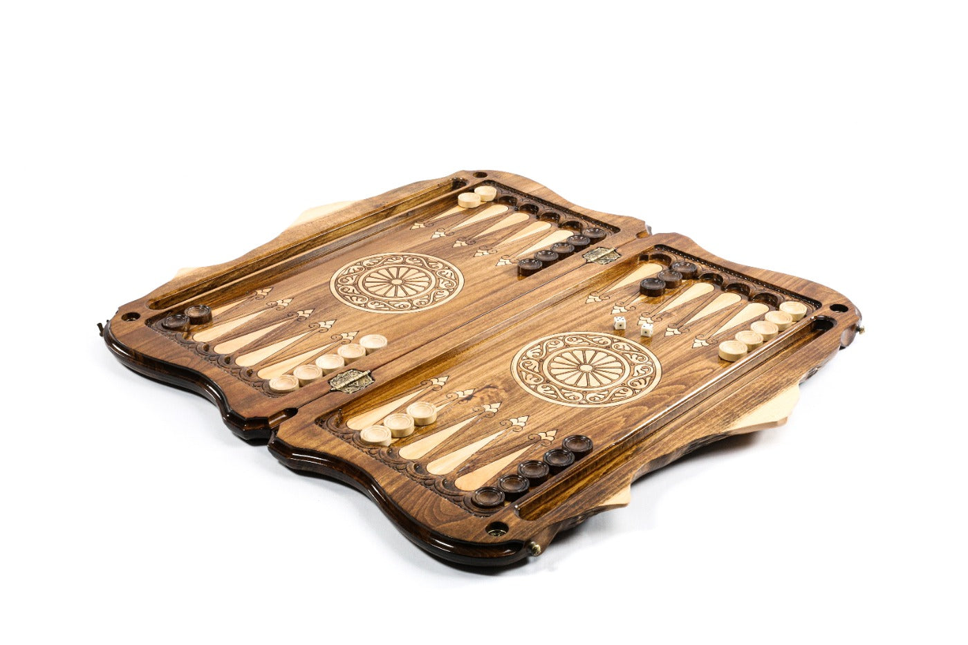 Interior view of the open board highlighting the mirror-polished professional playing field.