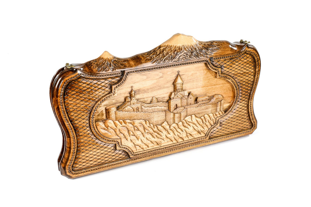 Backgammon Board - Tatev Monastery & Mount Ararat Wooden Design