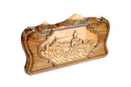 Tatev Monastery Mount Ararat Design backgammon board - open board ready for play