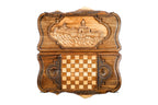 Tatev Monastery Mount Ararat Design backgammon board - corner detail of the board