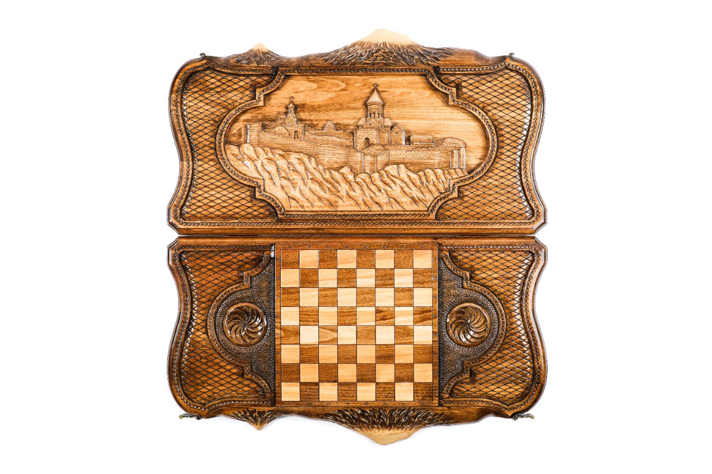 Backgammon Board - Tatev Monastery & Mount Ararat Wooden Design
