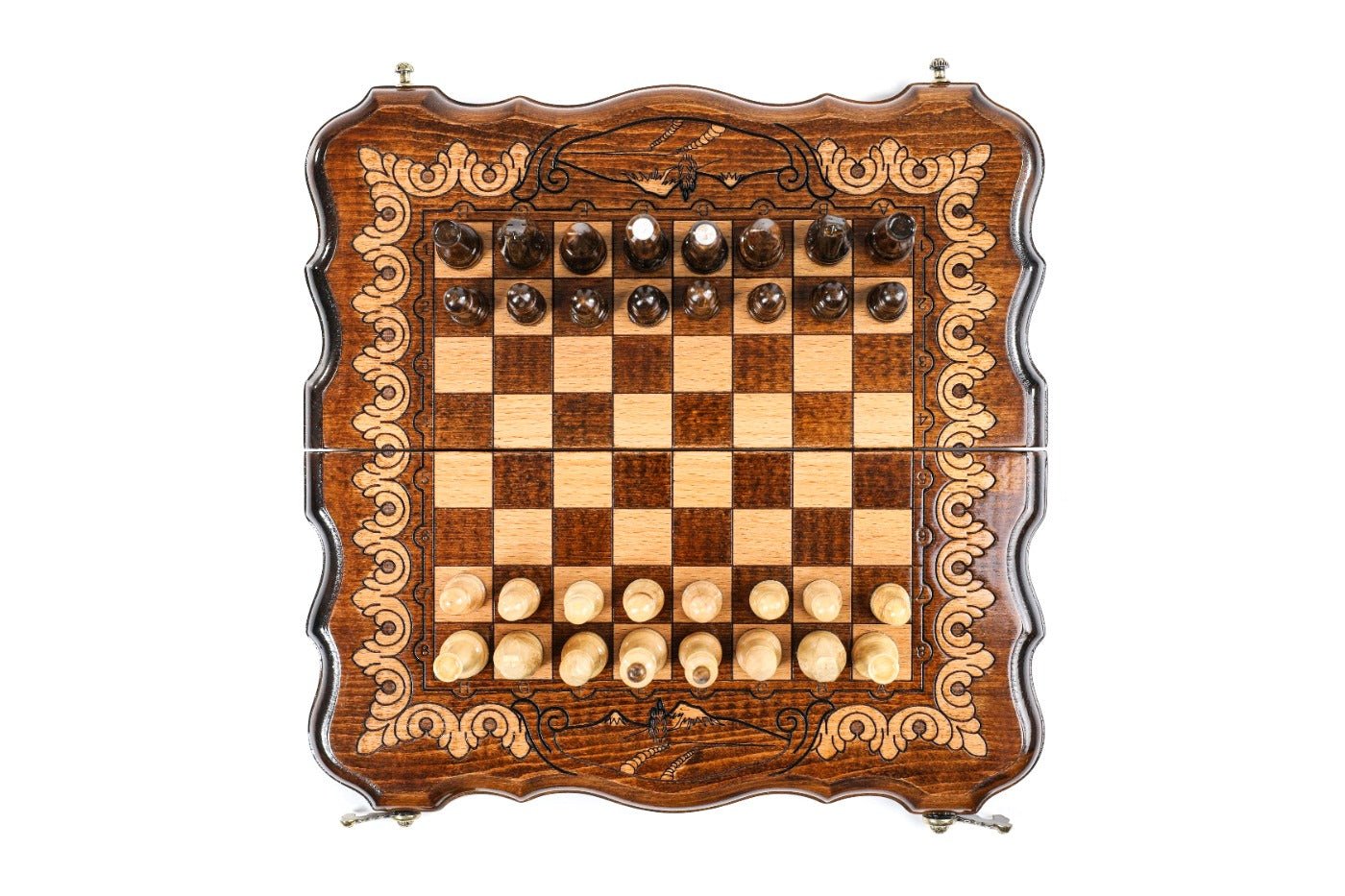 Armenian Ornamental Chess Set & Backgammon Board 11.8" | 30 cm - Unumperfectus