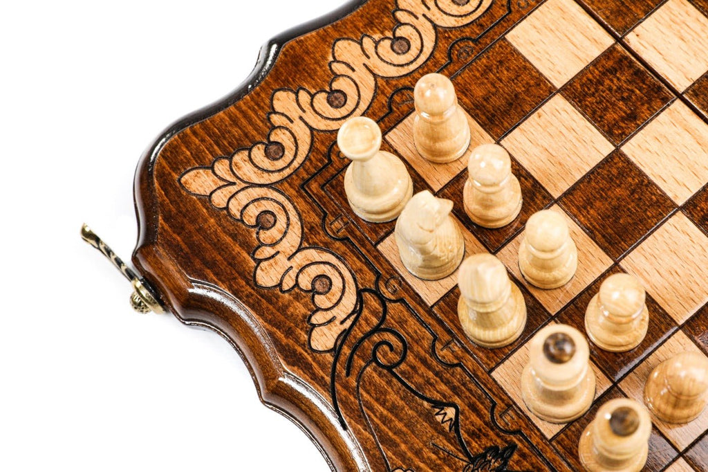Armenian Ornamental Chess Set & Backgammon Board 11.8" | 30 cm - Unumperfectus
