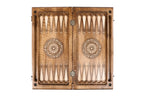 Ornamental Bas Relief Design backgammon board - corner detail of the board
