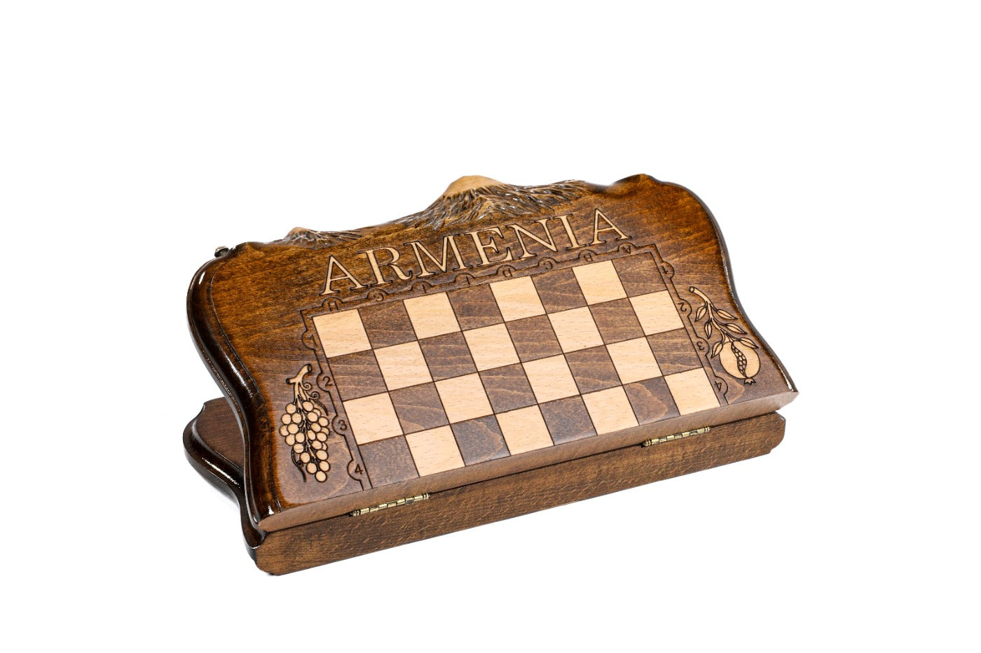 Mount Ararat Chess Set with Grape Decorations and ARARAT Engraving - Unumperfectus