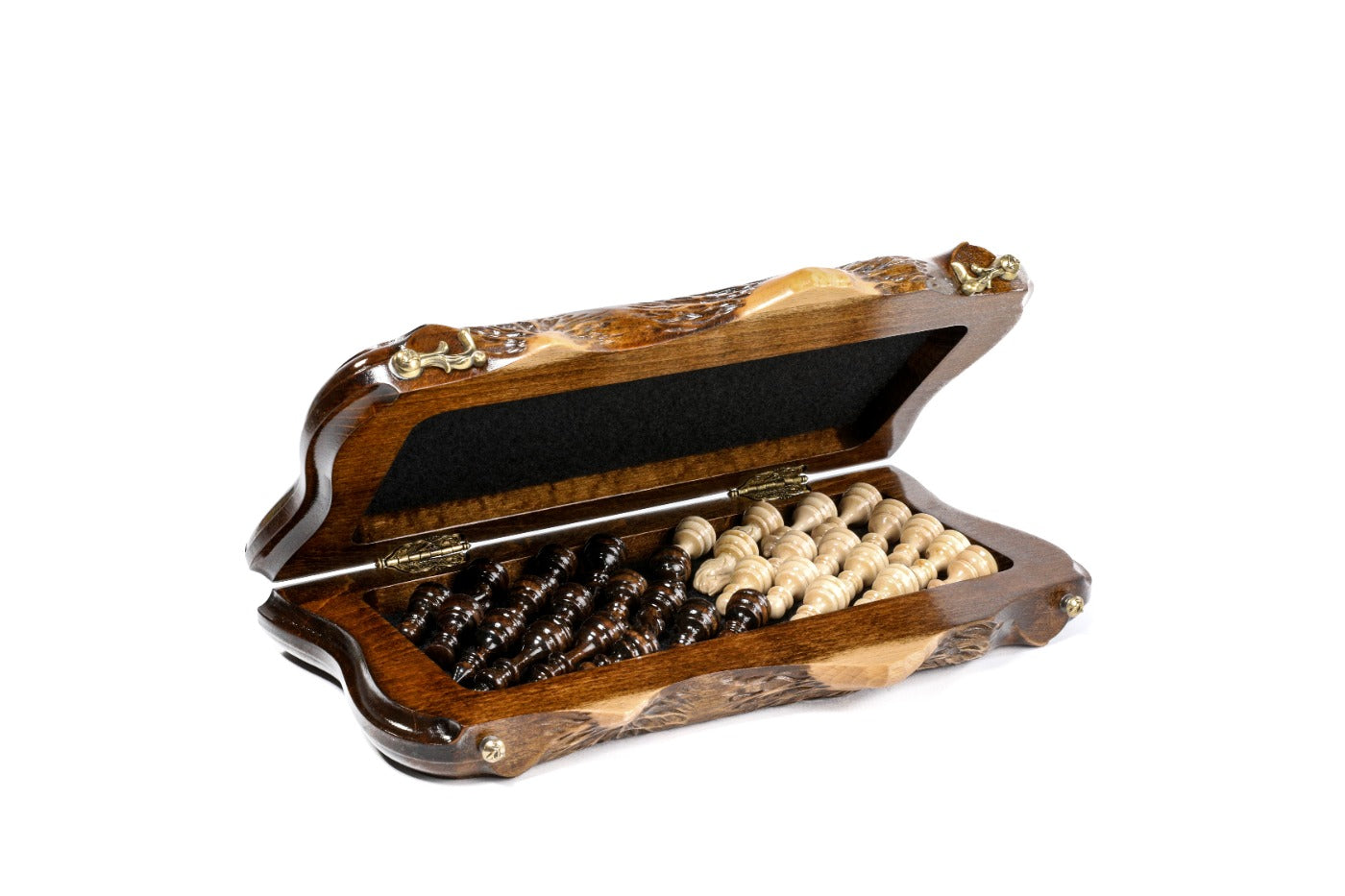Mount Ararat Chess Set with Grape Decorations and ARARAT Engraving - Unumperfectus