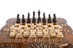 Mount Ararat Grape Decorations and ARARAT Engraving chess set - side profile of the board