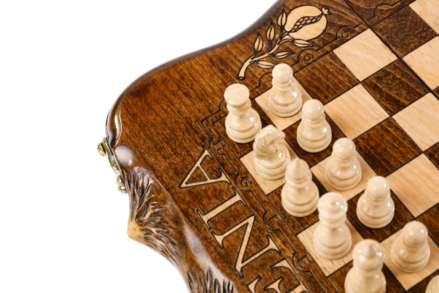 Mount Ararat Chess Set with Grape Decorations and ARARAT Engraving - Unumperfectus