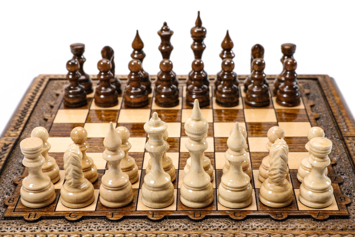 Classic Carved Chess Set – Wooden Chess Set 11.8" - Unumperfectus