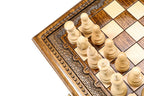 Classic Carved chess set - detail of the carved border