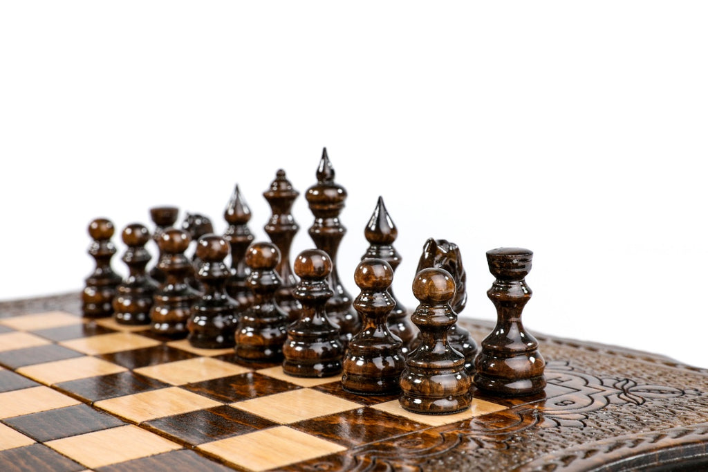 Mount Ararat Handmade Wooden Chess Set – Wooden Chess Board - Unumperfectus