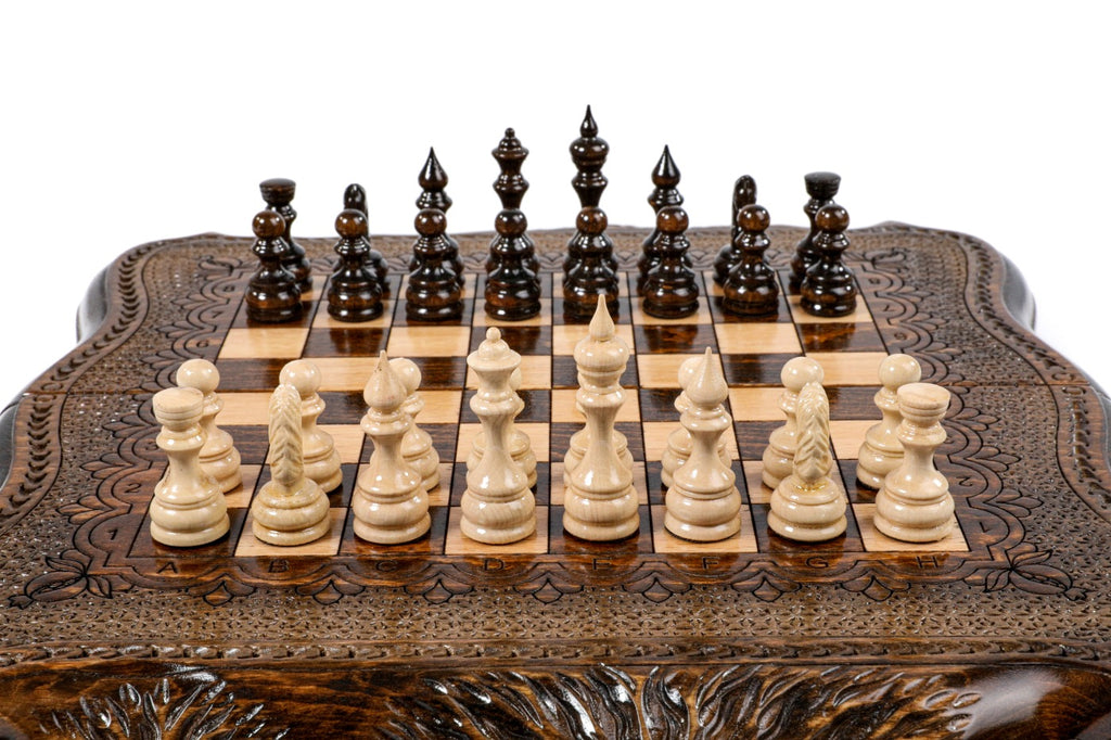 Mount Ararat Handmade Wooden Chess Set – Wooden Chess Board - Unumperfectus