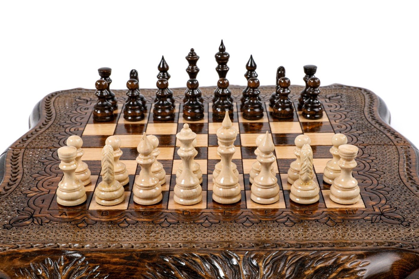 Mount Ararat Handmade Wooden Chess Set – Wooden Chess Board - Unumperfectus