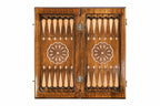 Armenian Carved Classic chess and backgammon set - close-up of the playing squares