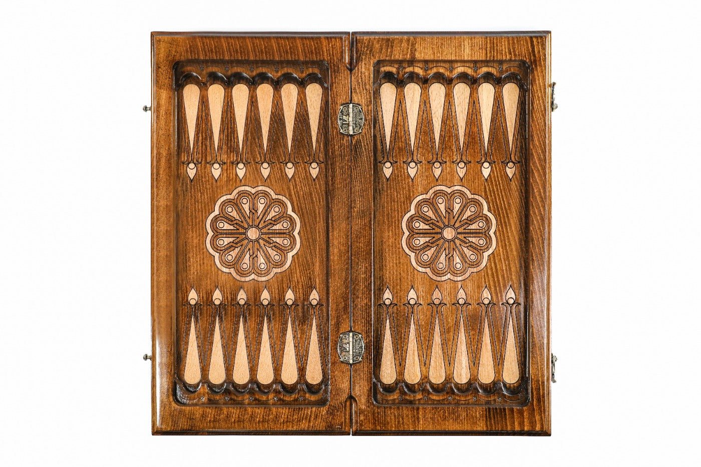 Armenian Carved Classic Chess Set & Backgammon Board 19.7" | 50 cm - Unumperfectus