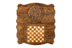 Coat of Arms of Armenia backgammon board - corner detail of the board