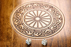 Coat of Arms of Armenia backgammon board - close-up of the playing surface