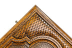 Mother See of Holy Etchmiadzin backgammon board - playing pieces and dice arranged on the board