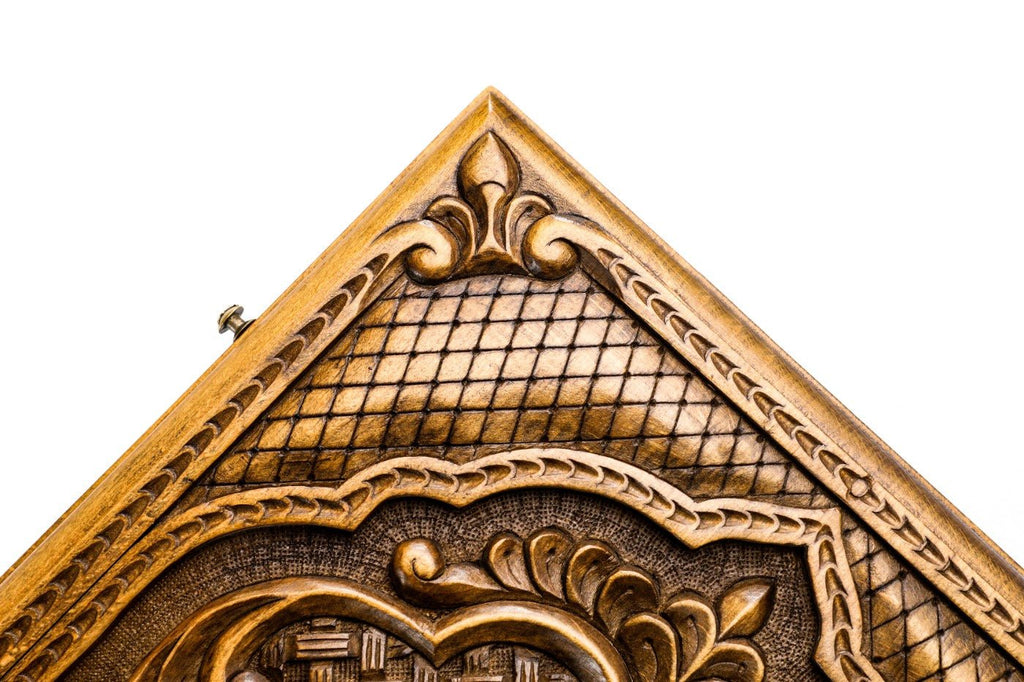 Backgammon Board - Ornamental Bas-Relief Wooden Design - Unumperfectus