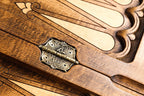 Ornamental Bas Relief Design backgammon board - side profile showing the craftsmanship