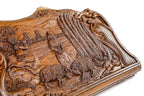Anush Incrustation Mount Ararat backgammon board - angled view