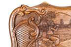 Anush Incrustation Mount Ararat backgammon board - hand-carved detail shot
