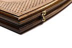 Ornamental Snowflake Sacred Arch Design backgammon board - close-up of the carved design