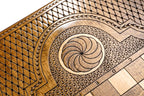 Ornamental Snowflake Sacred Arch Design backgammon board - side profile showing the craftsmanship
