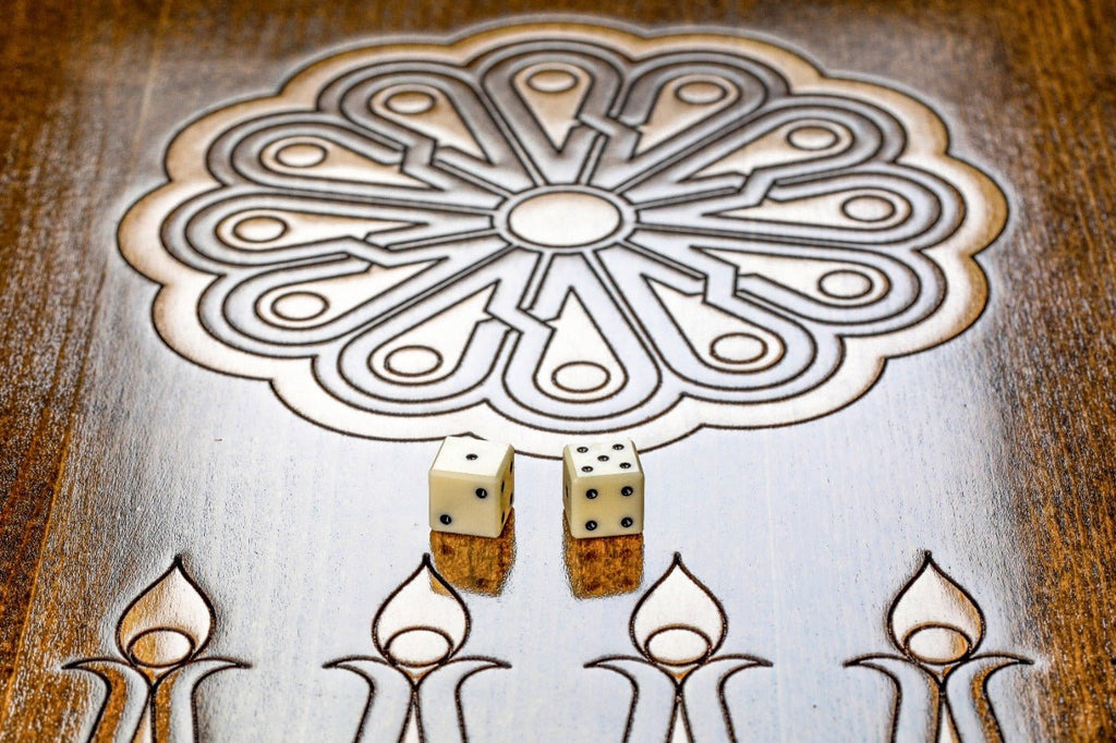 Wooden Backgammon Board Two-Sided Artsakh Gandzasar 23.6" | 60 cm - Unumperfectus