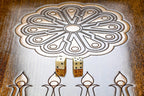 Two Sided Artsakh Gandzasar backgammon board - close-up of the playing surface