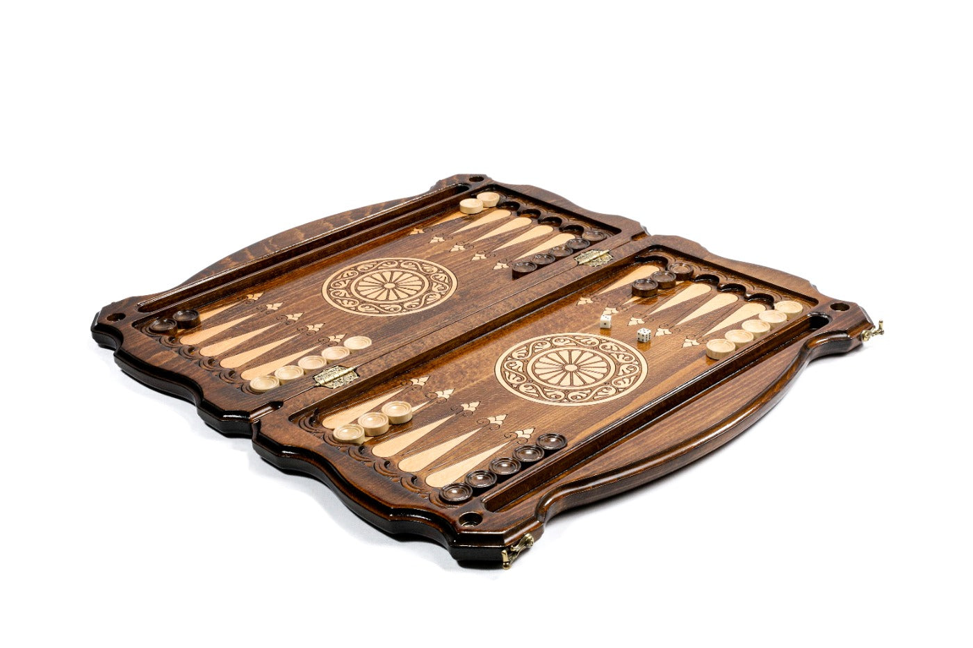 Interior view of the open board highlighting the mirror-polished professional playing surface.
