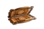 Pomegranate Grapes Design backgammon board - closed cover detail