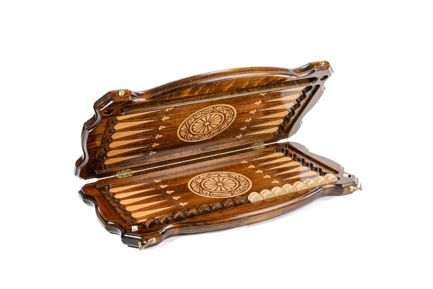 Backgammon Board - Pomegranate & Grapes Wooden Design