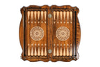 Pomegranate Grapes Design backgammon board - angled view