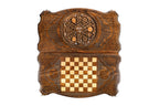 Pomegranate Grapes Design backgammon board - corner detail of the board