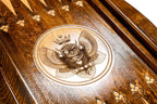 Owl backgammon board - carrying case and accessories