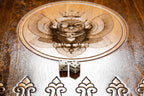 Owl backgammon board - close-up of the playing surface