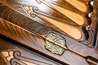 Owl backgammon board - side profile showing the craftsmanship
