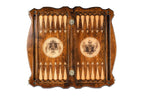 Owl backgammon board - angled view